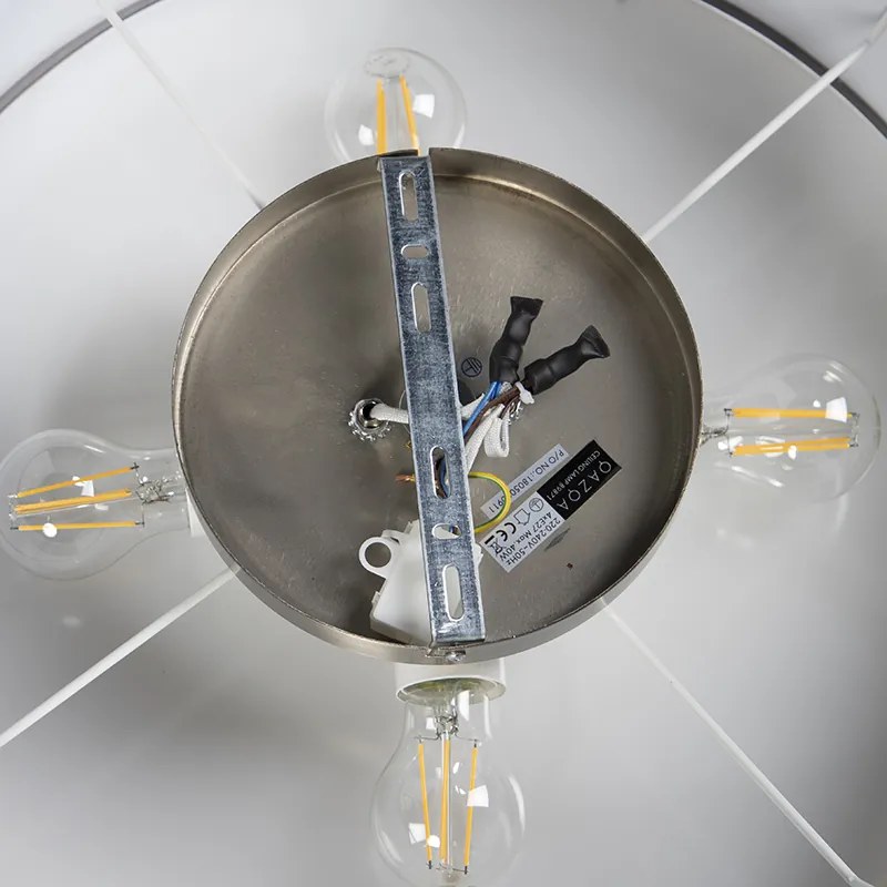 Rustykalna lampa sufitowa szara 50 cm - Drum