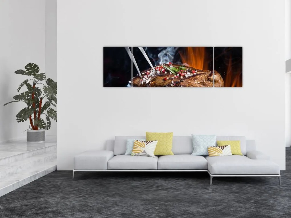 Obraz stek z grilla (170x50 cm)