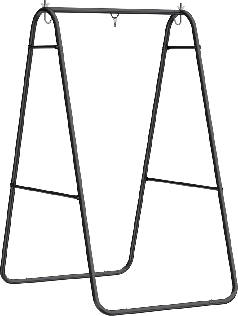 Outsunny Stojak na fotele wiszące, 150 kg nośności, do wnętrz i na zewnątrz, czarny | Aosom PL