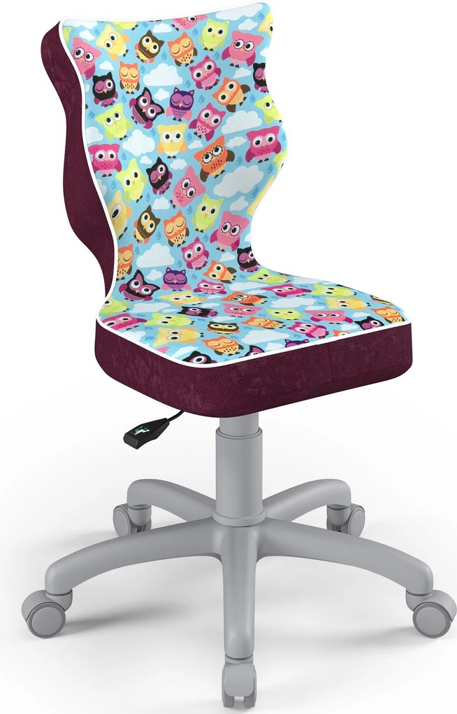 Obrotowe krzesło dziecięce z wzorami Petit Grey rozmiar 3 (119-142 cm)