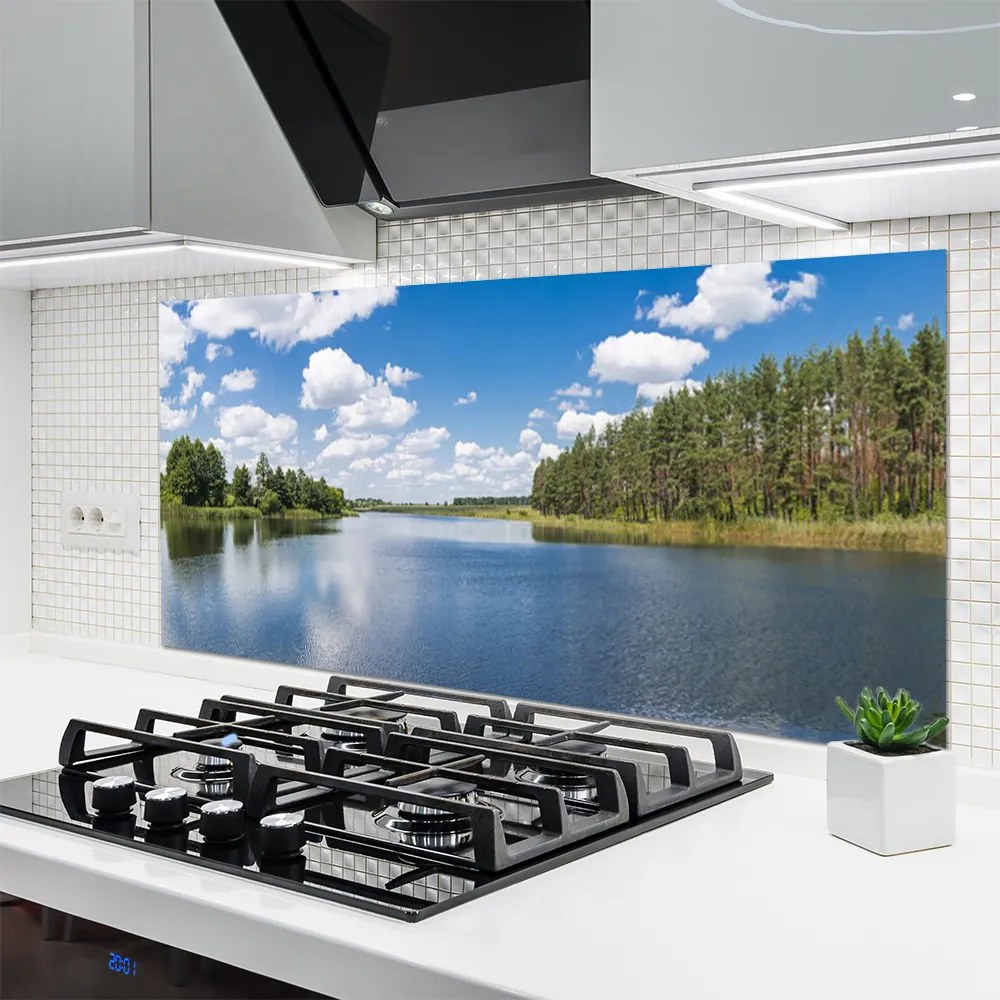 Szkło Ozdobne do Kuchni Leśna Cisza nad Jeziorem