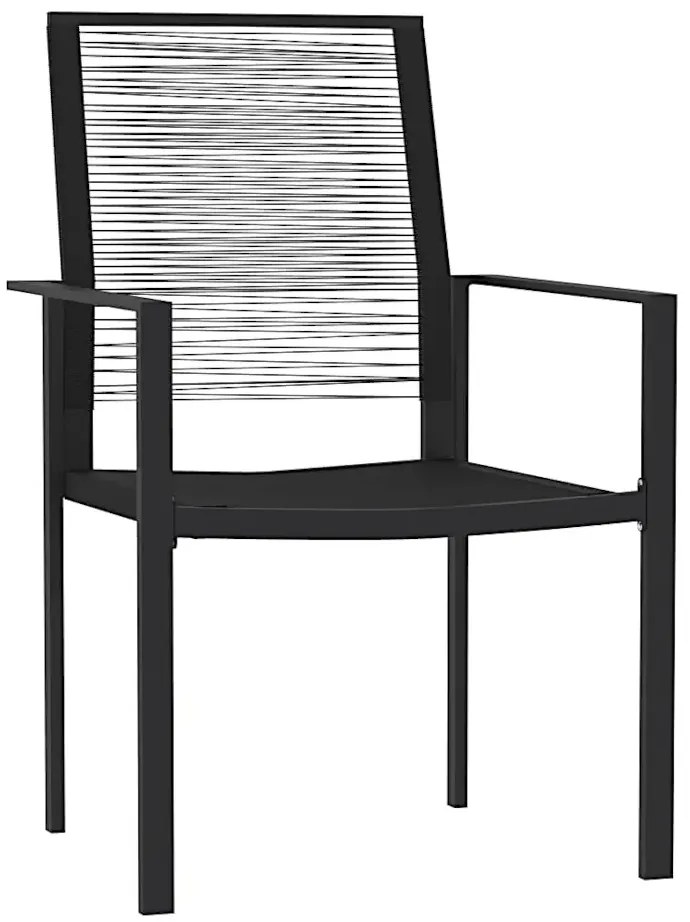 Elegancki czarny zestaw mebli ogrodowych - Lenja