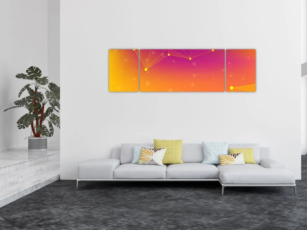 Kolorowy abstrakcyjny obraz (170x50 cm)
