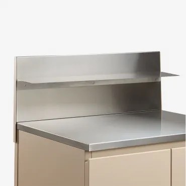 Panel Z Półką 80x30 Cm Do Modułowej Kuchni Zewnętrznej Ze Stali Nierdzewnej Rivana Kremowa Tapioca - Sklum