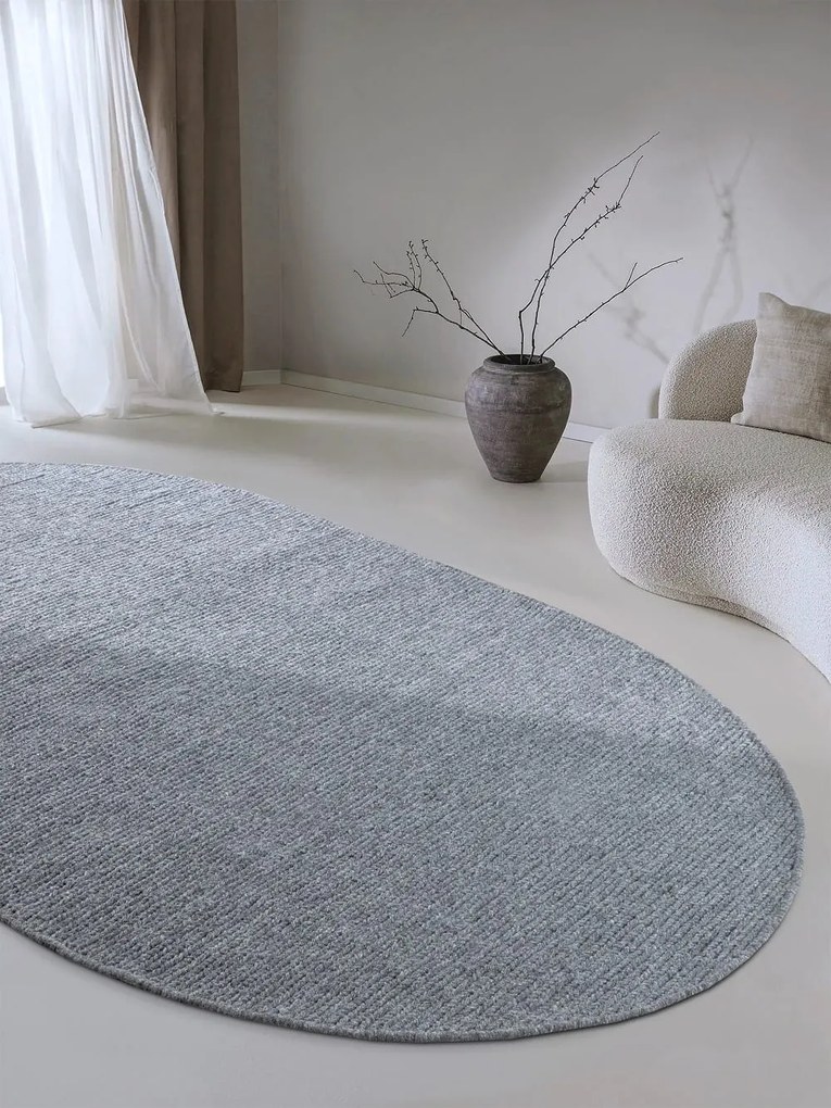 Dywan wełniany Villeroy &amp; Boch szary owal 160 cm x 230 cm