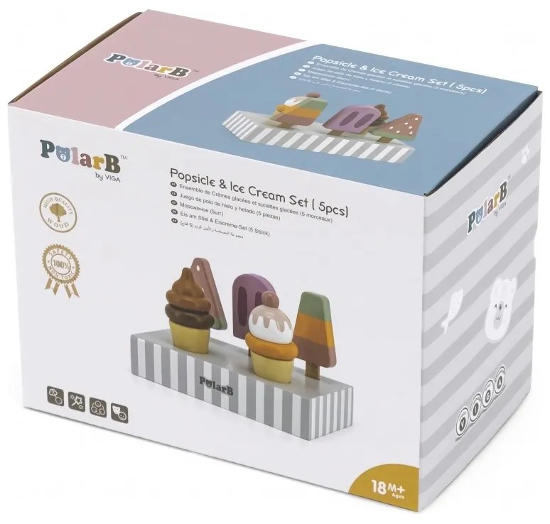 Viga polarb lody na patyku ze stojakiem 5 szt.