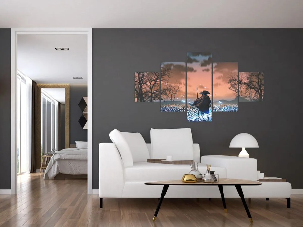 Obraz - Ilustracja przedstawiająca wojownika (125x70 cm)