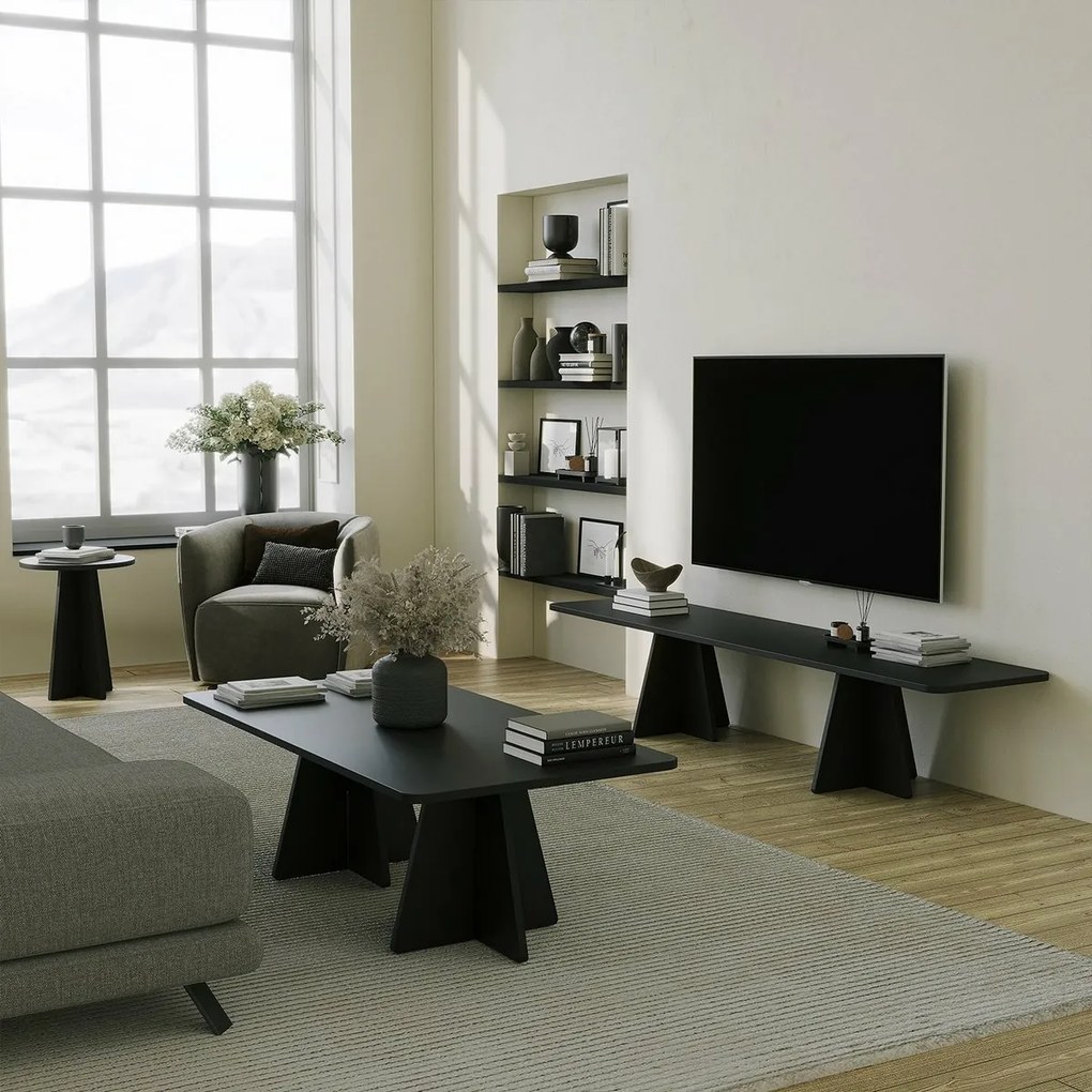 Stolik konferencyjny Double Mushroom Black