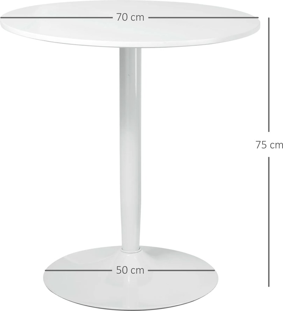 HOMCOM Stół jadalny z okrągłym blatem