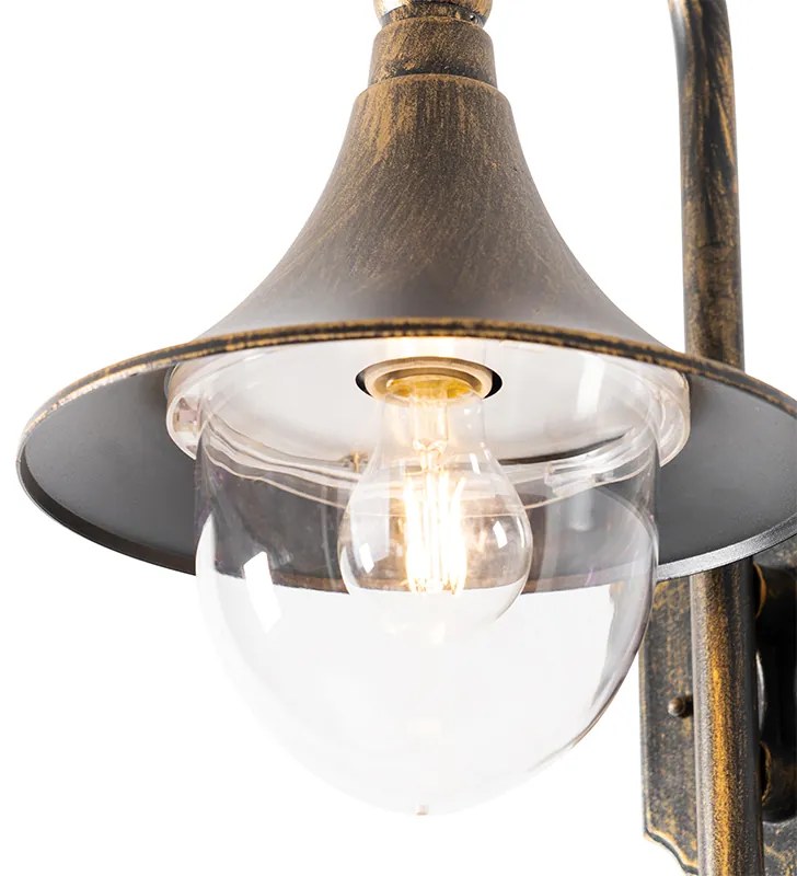 Zewnetrzna Klasyczna lampa ścienna zewnętrzna antyczne złoto IP44 - Daphne klasyczny/Antyczny Oswietlenie zewnetrzne