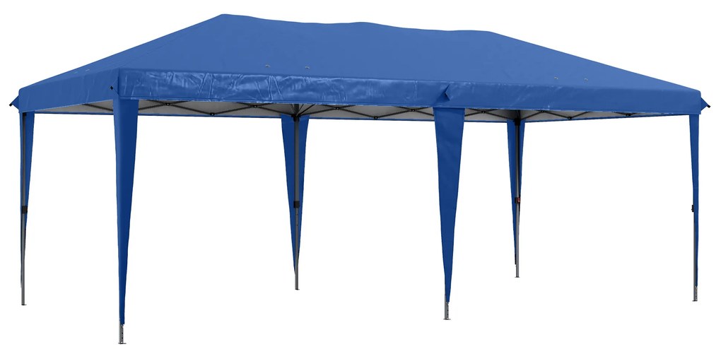 Outsunny Namiot ogrodowy Namiot na imprezy, składany, odporny na warunki atmosferyczne, 5,9 m x 2,95 m x 2, m, Niebieski