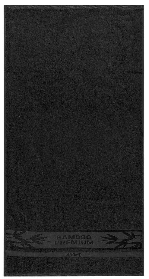 4Home Ręcznik kąpielowy Bamboo Premium czarny, 70 x 140 cm, 70 x 140 cm