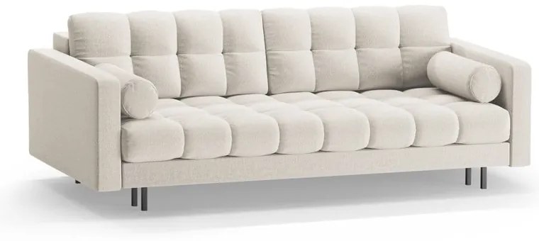 Kremowa rozkładana sofa ze schowkiem 222 cm Bali – Cosmopolitan Design