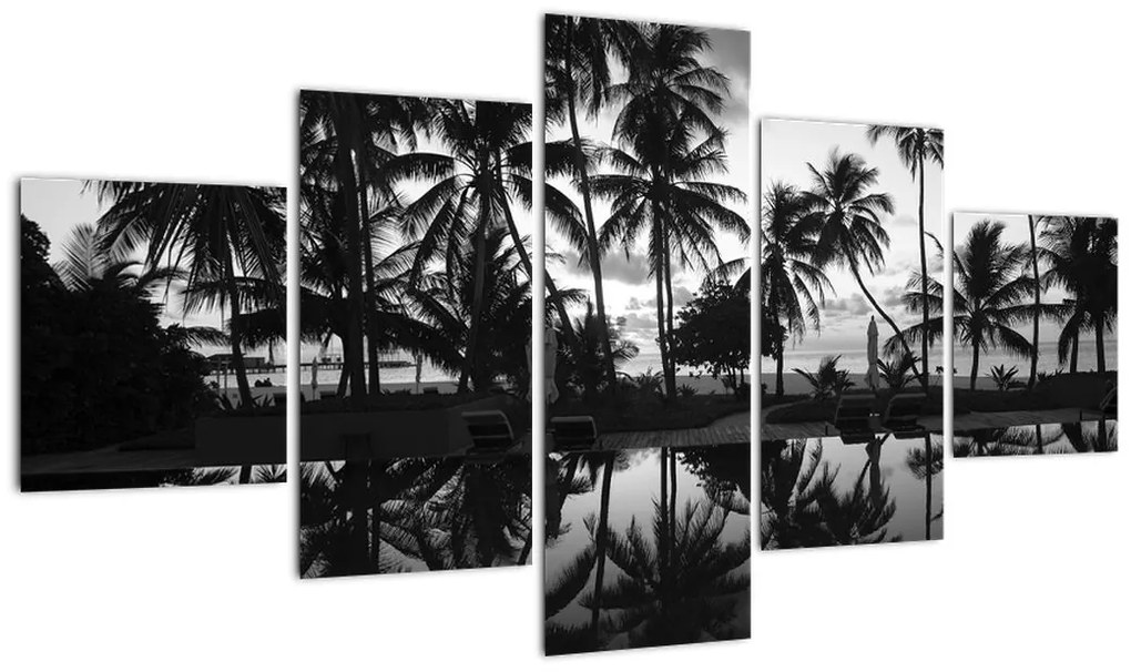 Obraz tropikalnej wyspy (125x70 cm)