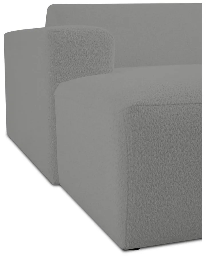 Szary moduł sofy z materiału bouclé (lewostronny) Roxy – Scandic