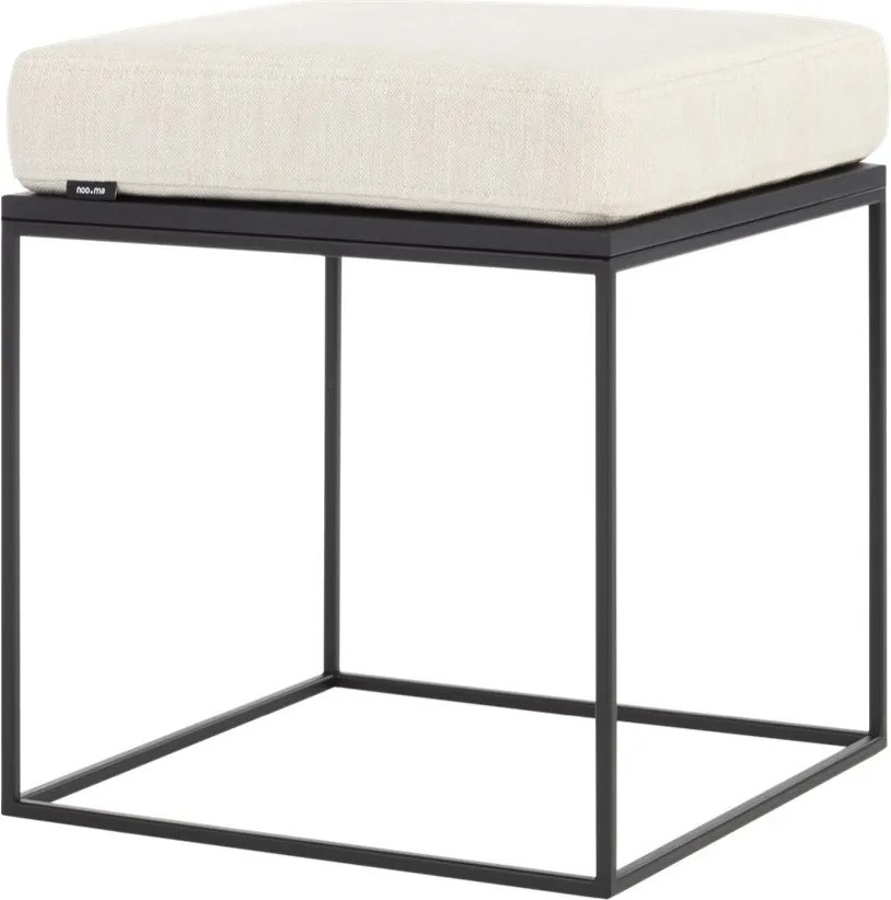 Beżowy tapicerowany stołek Feo – noo.ma