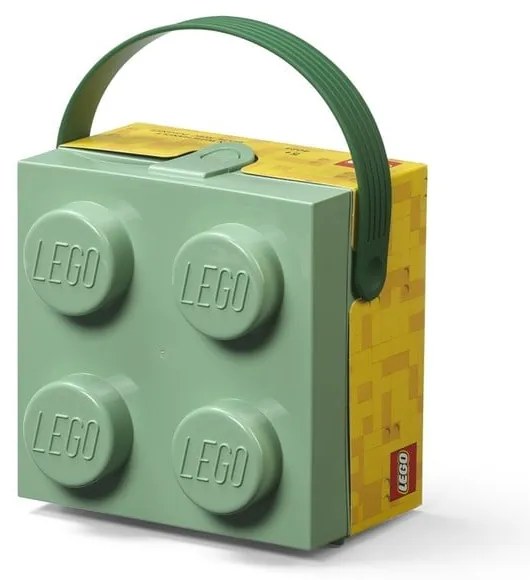 Jasnozielony pojemnik z uchwytem LEGO®
