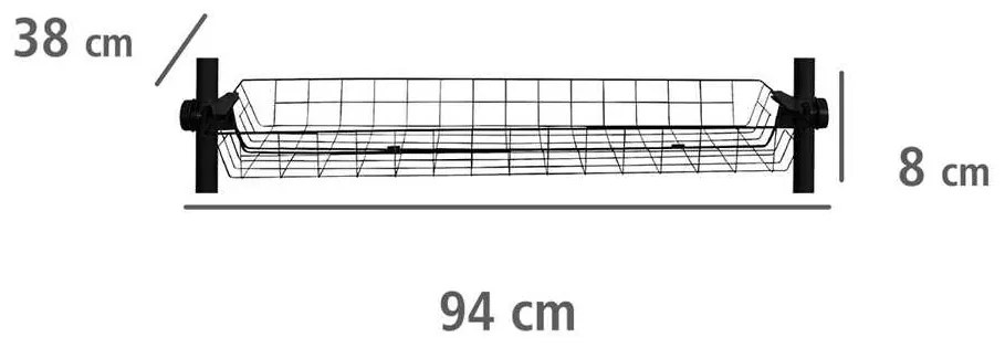 Koszyk do garderoby, szafy HERKULES 2 sztuki, 83 x 38 x 8 cm, WENKO