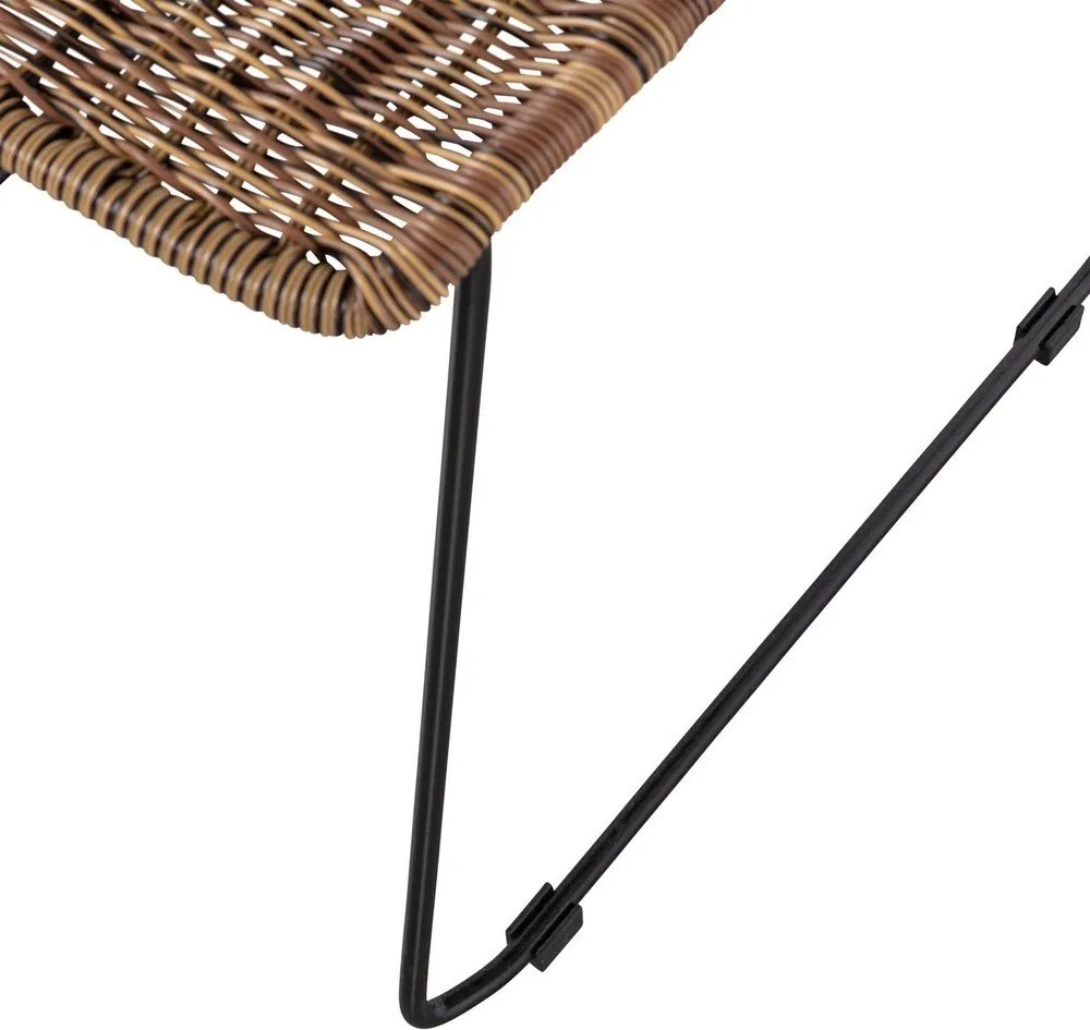 Krzesła ogrodowe zestaw 2 szt. ze sztucznego rattanu w naturalnym kolorze Wings – WOOOD