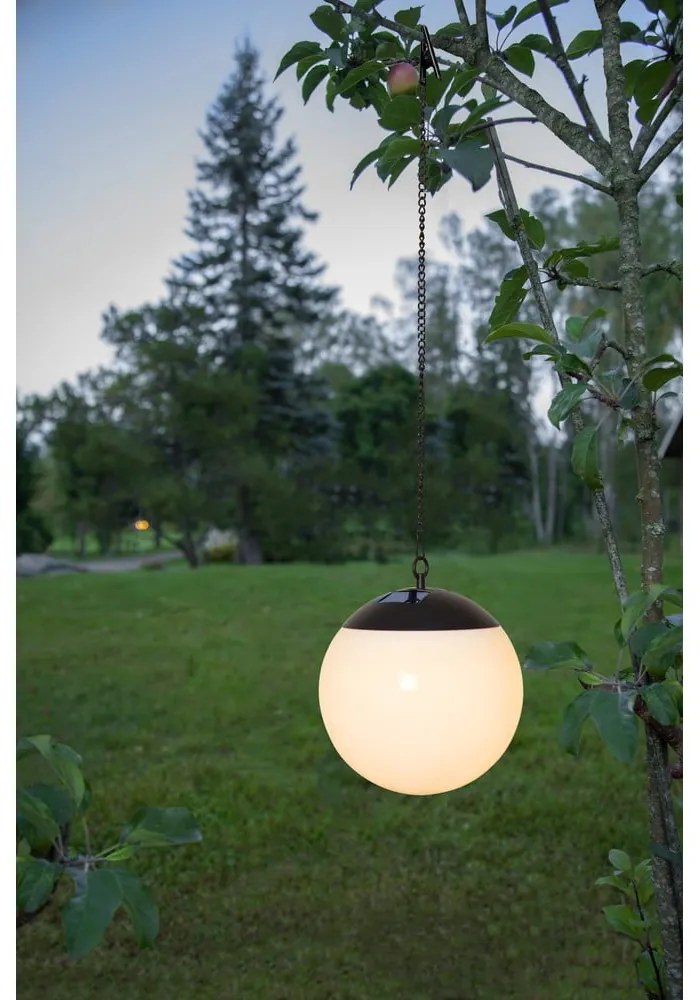 Wisząca solarna lampa ogrodowa Star Trading Globus, ø 20 cm