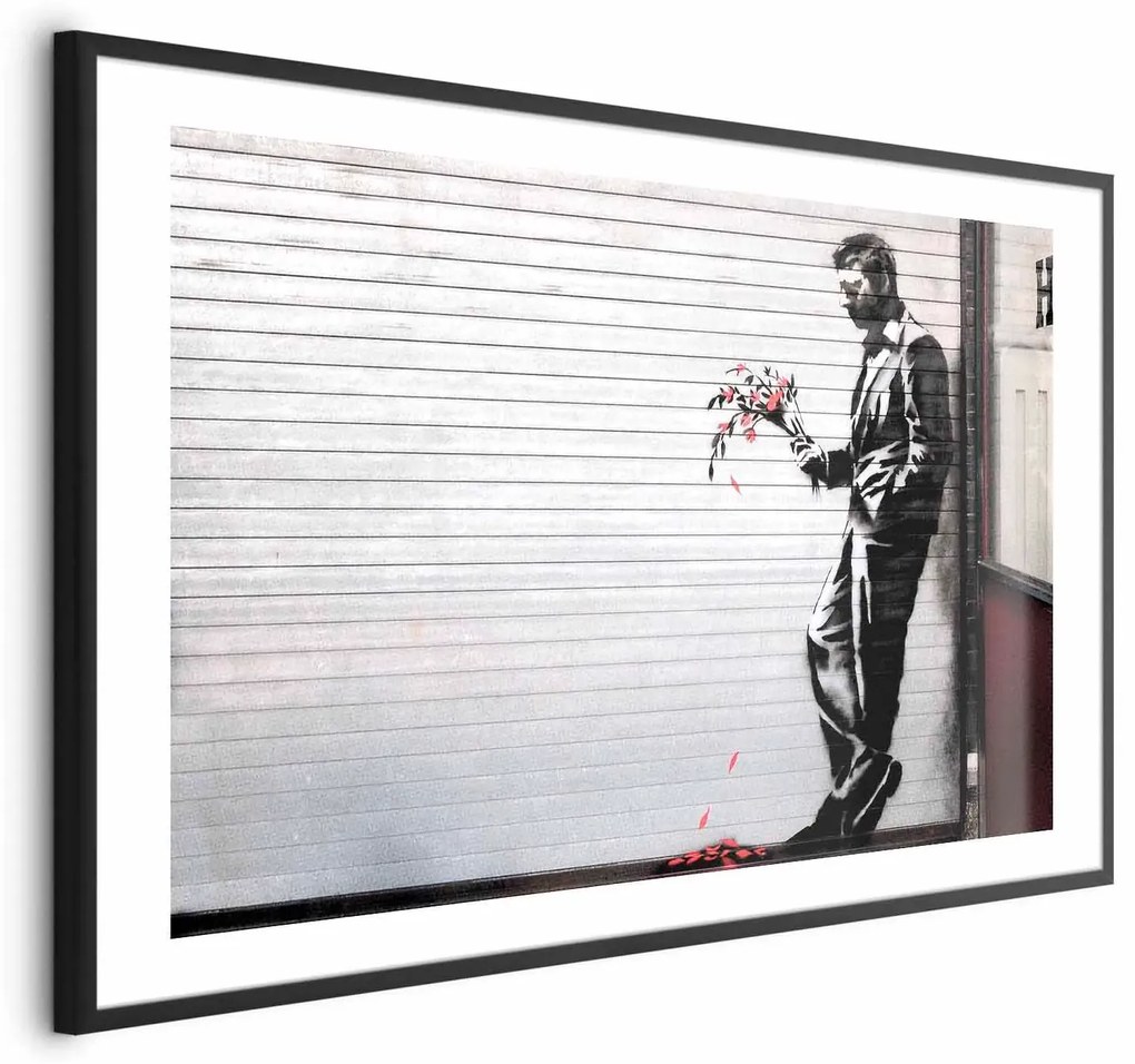 Plakat Zakochany 42x29,7 cm z ramą czarną z marginesem ARTGEIST B