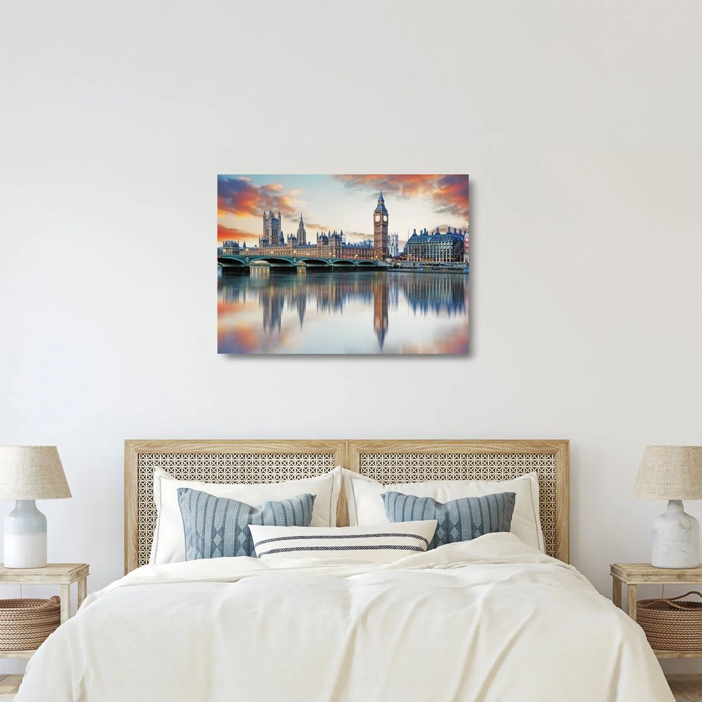 Obraz na szkle - Houses of Parliament w Londynie (70x50 cm)