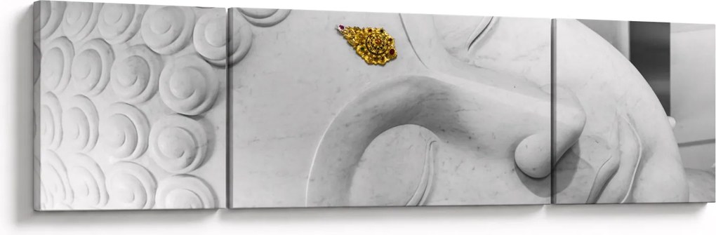 Obraz - Biały Budda (170x50 cm)
