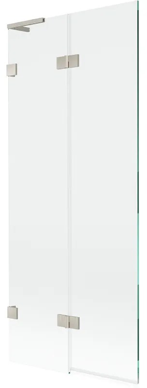 Mexen Lunar L parawan nawannowy 2-skrzydłowy lewy 80 x 150 cm, transparent, nikiel szczotkowany - 897L-080-100-97-00-L