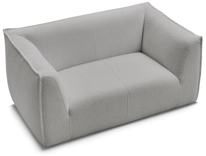 Jasnoszara sofa z materiału bouclé 170 cm Giorgia – Bobochic Paris
