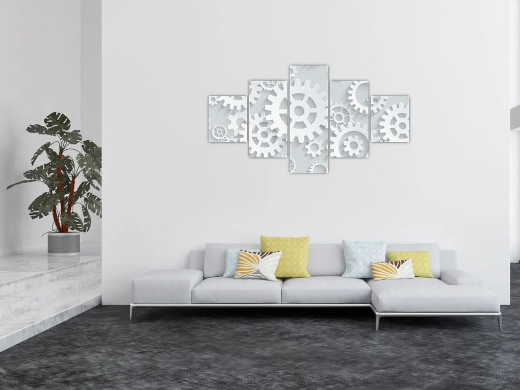 Obraz - Koła zębate (125x70 cm)