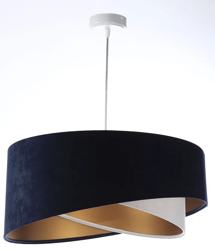 Granatowo-złota lampa wisząca nad stół - 4X EX995 A9-T90