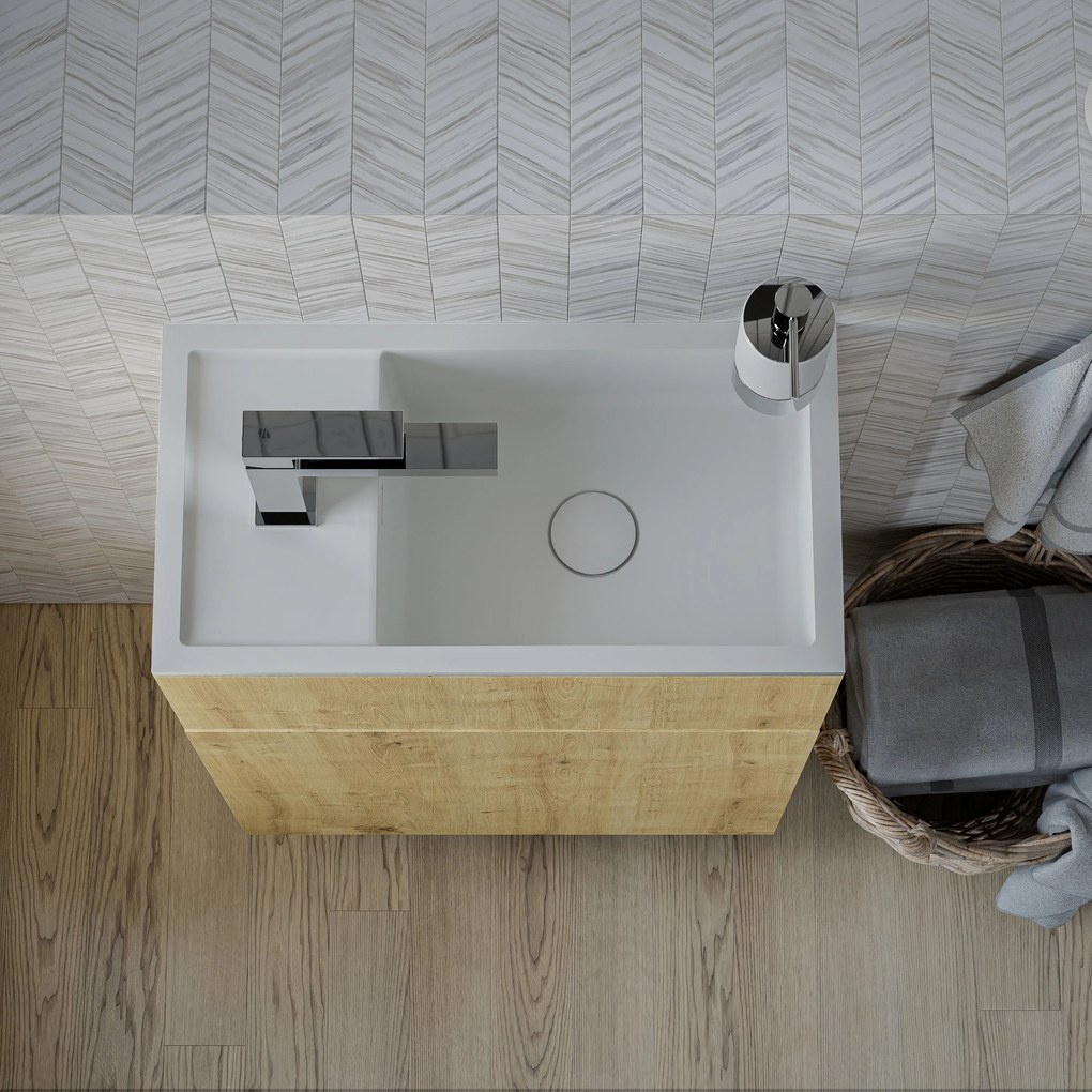 Badmöbel-Set KONDA 50 cm mit Mineralguss Waschbecken