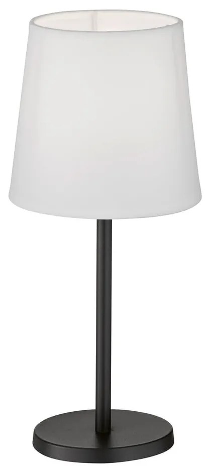 Czarno-biała lampa stołowa z tekstylnym kloszem (wysokość 30 cm) Eve – Fischer &amp; Honsel