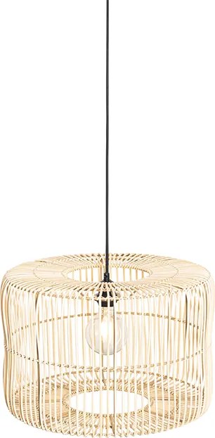 Orientalna lampa wisząca z rattanu 45 cm - Maud