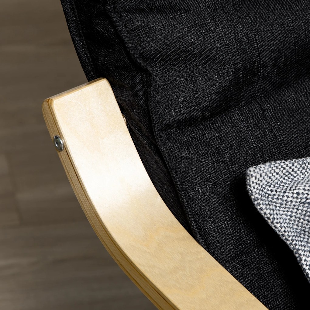 HOMCOM Fotel relaksacyjny z krzesłem bujanym i regulowanym podnóżkiem Komfortowy odpoczynek | Aosom PL