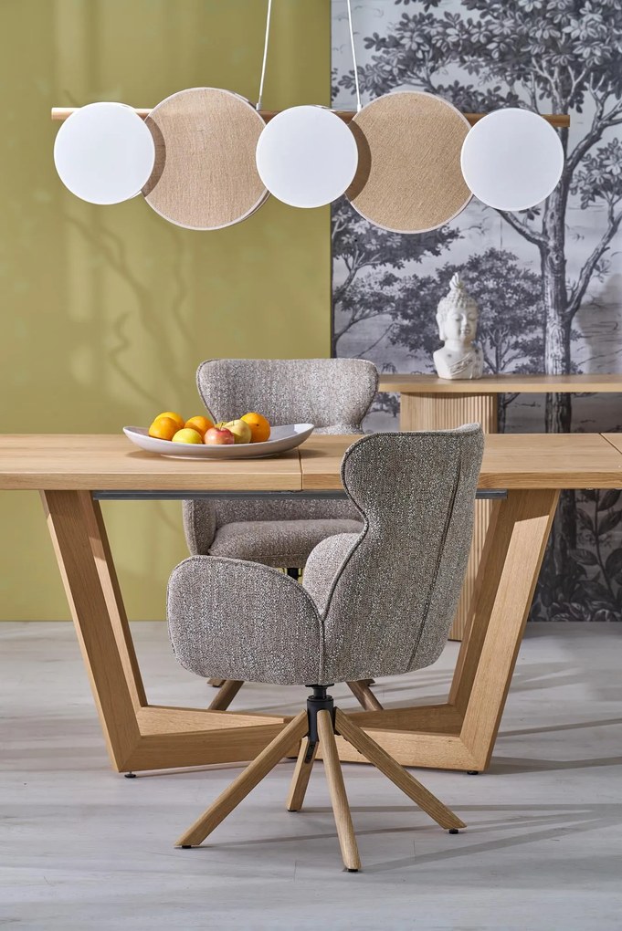 MASSIVE 3 stół rozkładany 160-250x90x77 cm dąb naturalny 6-10 osobowy