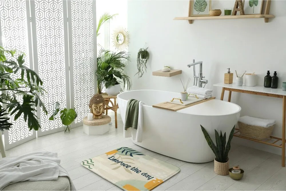 Dywanik łazienkowy antypoślizgowy Dywanik łazienkowy antypoślizgowy Geometryczna Abstrakcja