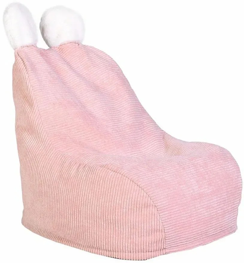 Różowe siedzisko dziecięce z pomponami F2-T49