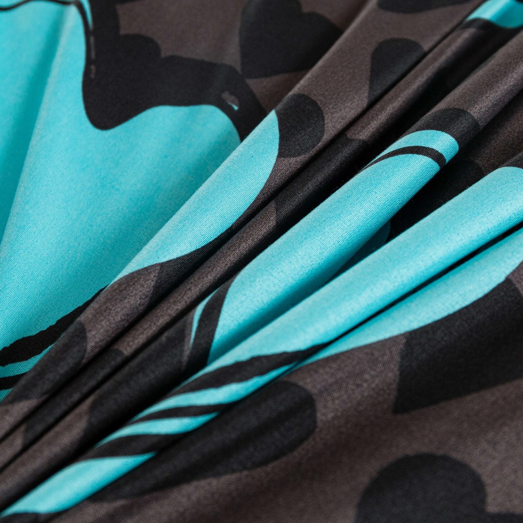 Poszewka na poduszkę z mikrofibry KASUGA 70x90 cm, turkusowa