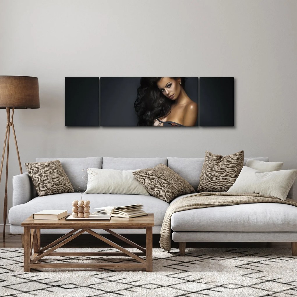 Obraz - Portret uwodzicielskiej kobiety (170x50 cm)