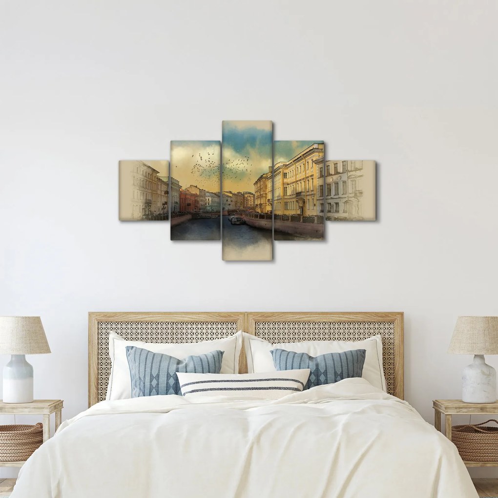 Obraz - Rzeka Mojka, Sankt Petersburg, Rosja (125x70 cm)
