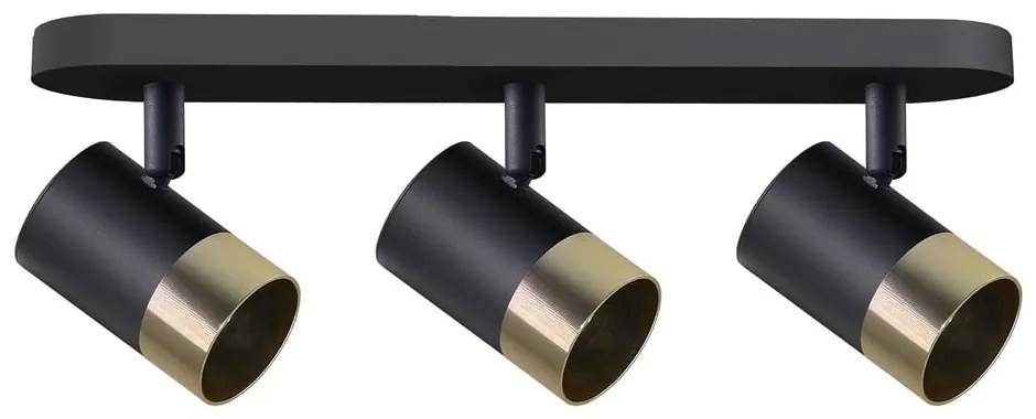 Lampa sufitowa w czarno-złotym kolorze z metalowym kloszem 44x5.5 cm Tobi – Candellux Lighting