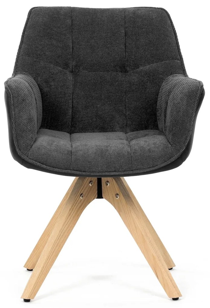Zestaw krzeseł do jadalni HC-D7180 GREY2, 2 szt.