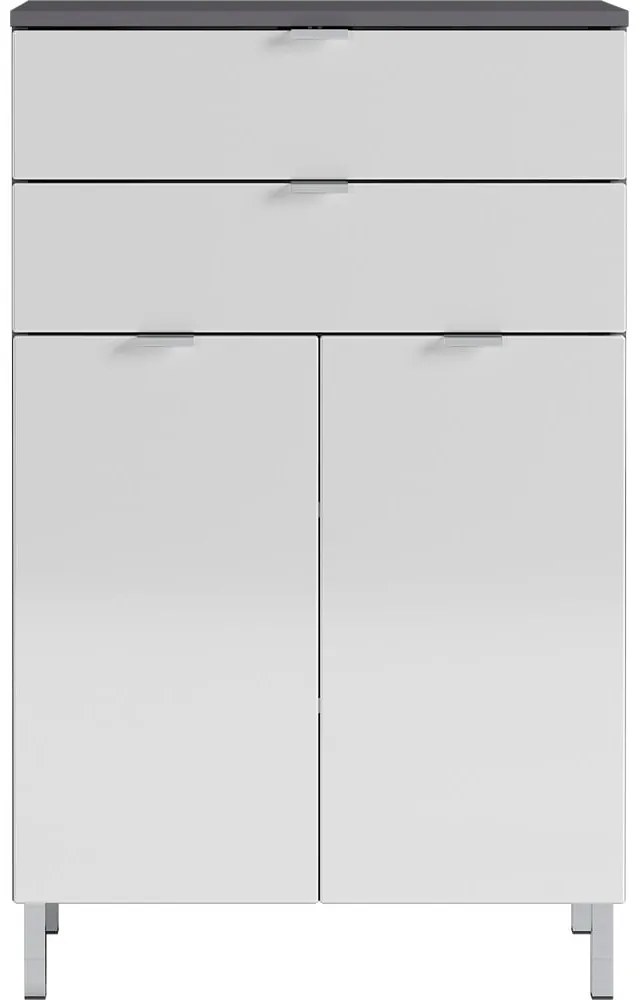 Biało-szara szafka Germania Mauresa, wys. 97 cm