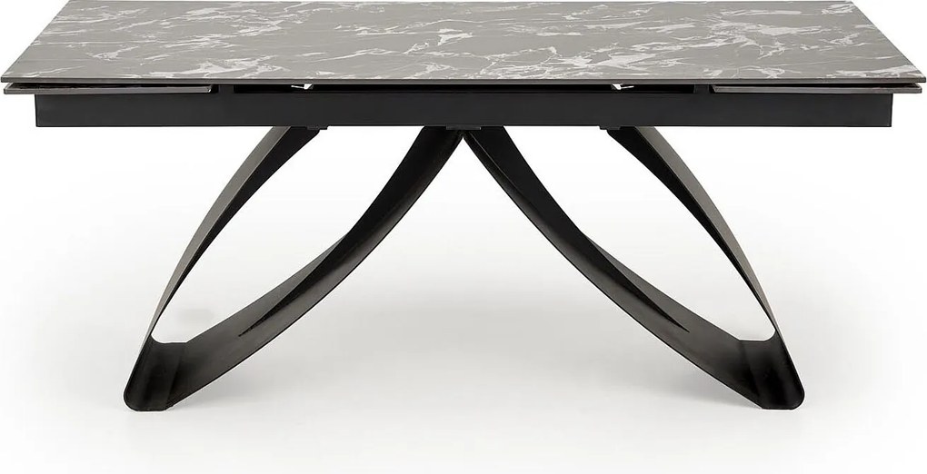 Stół rozkładany HILARIO 180(260)x90 czarny marmur/czarny