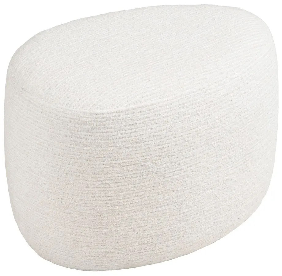 Kremowy puf z tkaniny szenilowej Hilo – House Nordic