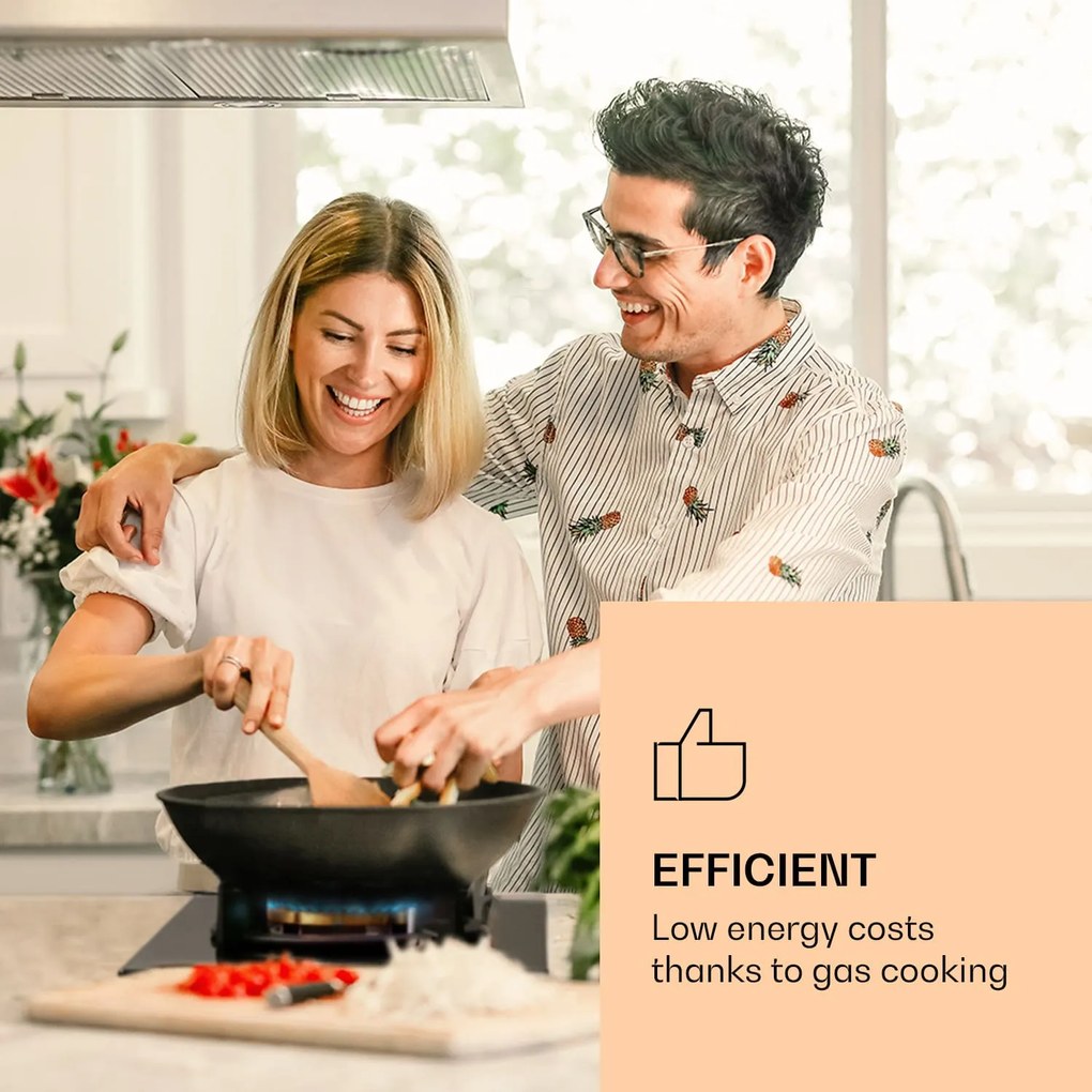 Klarstein Goldflame 30cm Płyta gazowa 1 palnik Czarny