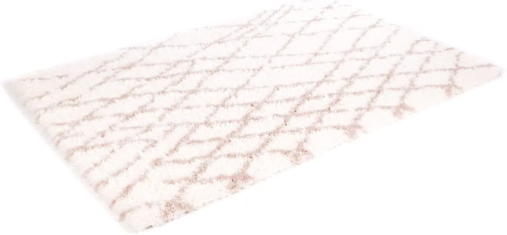 Dywan poliestrowy Dream Kratka Beżowa 120 cm x 170 cm