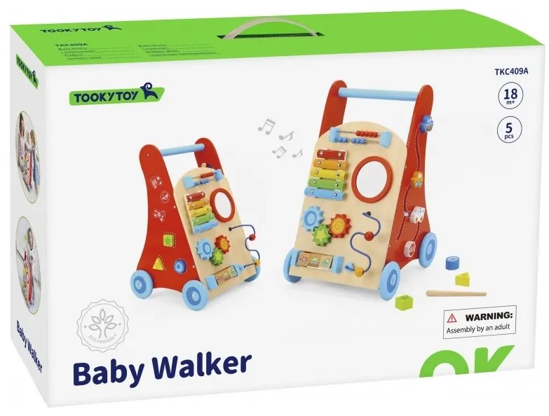 Tooky toy wielofunkcyjny chodzik pchacz panel edukacyjny dla dzieci