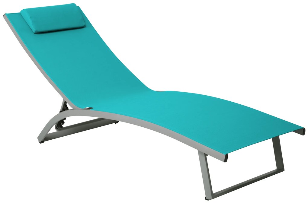Łóżko plażowe Summer 5-pozycyjne turkus PATIO